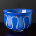 Edward Hald for Orrefors"Graal" footed bowl in blue and milky glass H1164