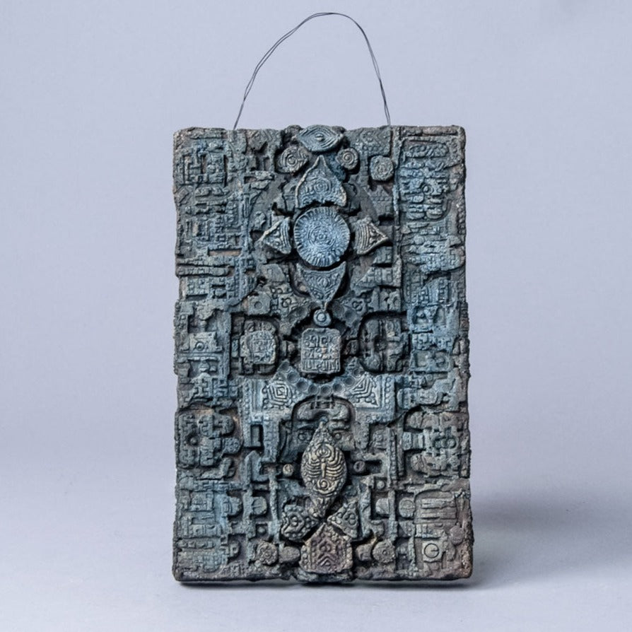 Johannes Gebhardt, Germany, unique stoneware wall hanging relief H1060