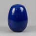 Erich and Ingrid Triller for Tobo, large oval vase with glossy cobalt blue glaze H1310