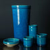 Nils Kähler for Herman A. Kähler Keramik cylindrical vase with turquoise glaze G9677