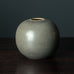 Erich and Ingrid Triller for Tobo, round stoneware vase with gray glaze G9470