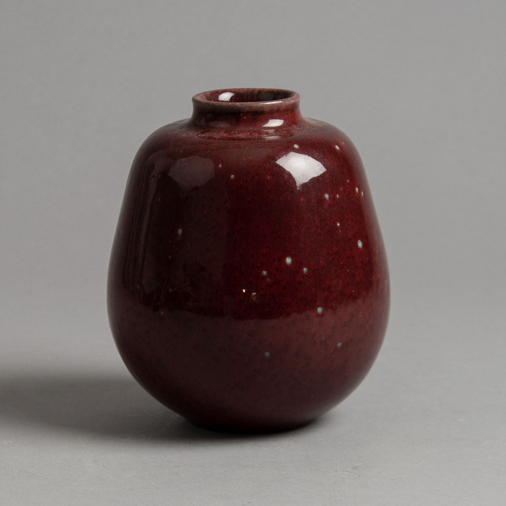 Kresten Bloch for Royal Copenhagen, vase with oxblood glaze B3531