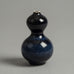 Nils Thorsson for Royal Copenhagen, double-gourd cabinet vase with mussel-blue glaze G9500