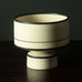 Nicholas Homoky, UK, porcelain footed bowl with black and white glaze H1448