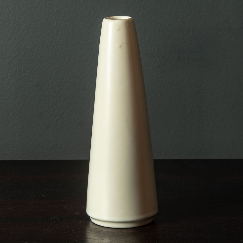 Jan Bontjes van Beek, Germany, conical stoneware vase with matte white glaze