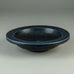 Kåge Verkstad stoneware bowl with dark blue haresfur glaze H1562