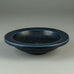 Kåge Verkstad stoneware bowl with dark blue haresfur glaze H1562