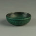 Wilhelm Kåge for Gustavsberg, "Argenta" bowl with green matte glaze with silver decoration H1581