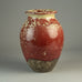 Richard Bampi, Germany, unique stoneware vase with glossy oxblood glaze H1616