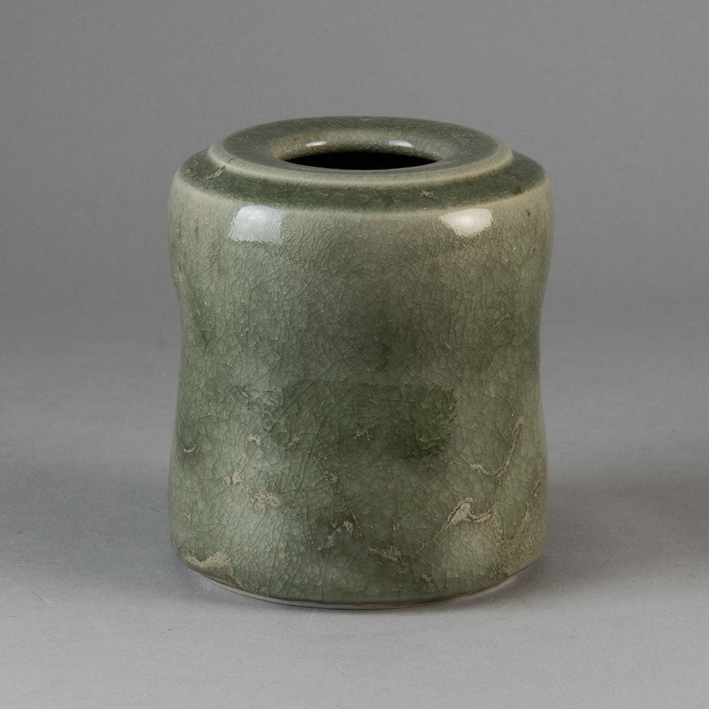 Volker Ellwanger, Germany, unique stoneware vase with celadon glaze H1635