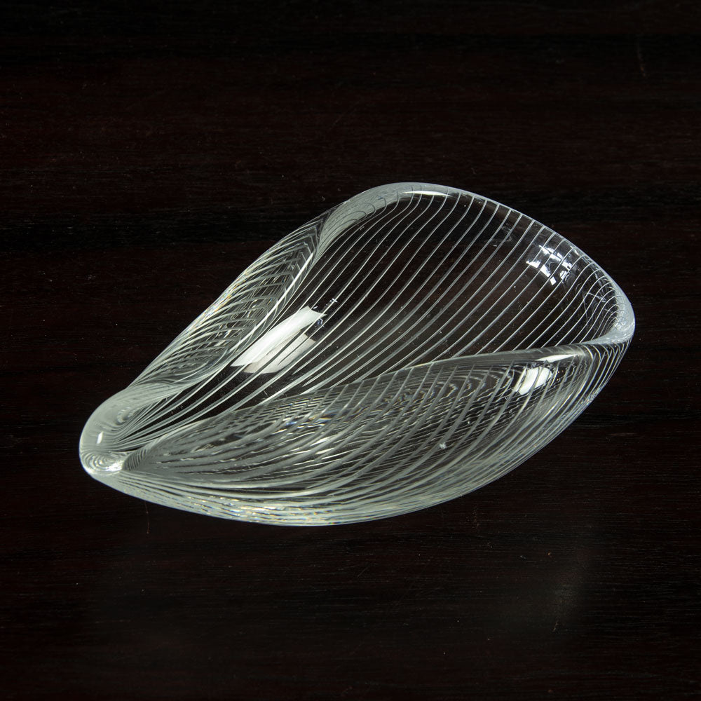 Tapio Wirkkala for Iittala,  engraved bowl in clear glass H1153