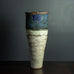 Robin Welch, own studio, UK, tall vase with blue and white glaze H1594