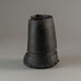 Dan Kelly, UK, stoneware pot with matte black glaze and white streak H1203