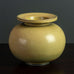 Gunnar Nylund for Rörstrand, round stoneware vase with yellow ochre glaze J1001