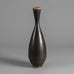 Berndt Friberg for Gustavsberg, unique stoneware vase with dark brown glaze H1351