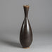 Berndt Friberg for Gustavsberg, unique stoneware vase with dark brown glaze H1351