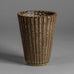 Arne Bang, Denmark, fluted vase with pale brown glaze for sale