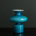 Per Lutken  for Holmegaard, Denmark, "Carnaby" segmented vase in blue glass J1074