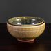 Wilhelm Kage for Gustavsberg, Sweden, "Farsta" bowl with turquoise and yellow ochre glaze H1024