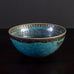 Stig Lindberg for Gustavsberg unique stoneware bowl with blue and black glaze H1669