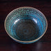 Stig Lindberg for Gustavsberg unique stoneware bowl with blue and black glaze H1669