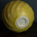 Horst Kerstan, own studio, Germany, round ribbed vase yellow ochre glaze H1520