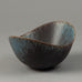 Gunnar Nylund for Rorstrand, ceramic elliptical bowl with blue and brown glaze G9395