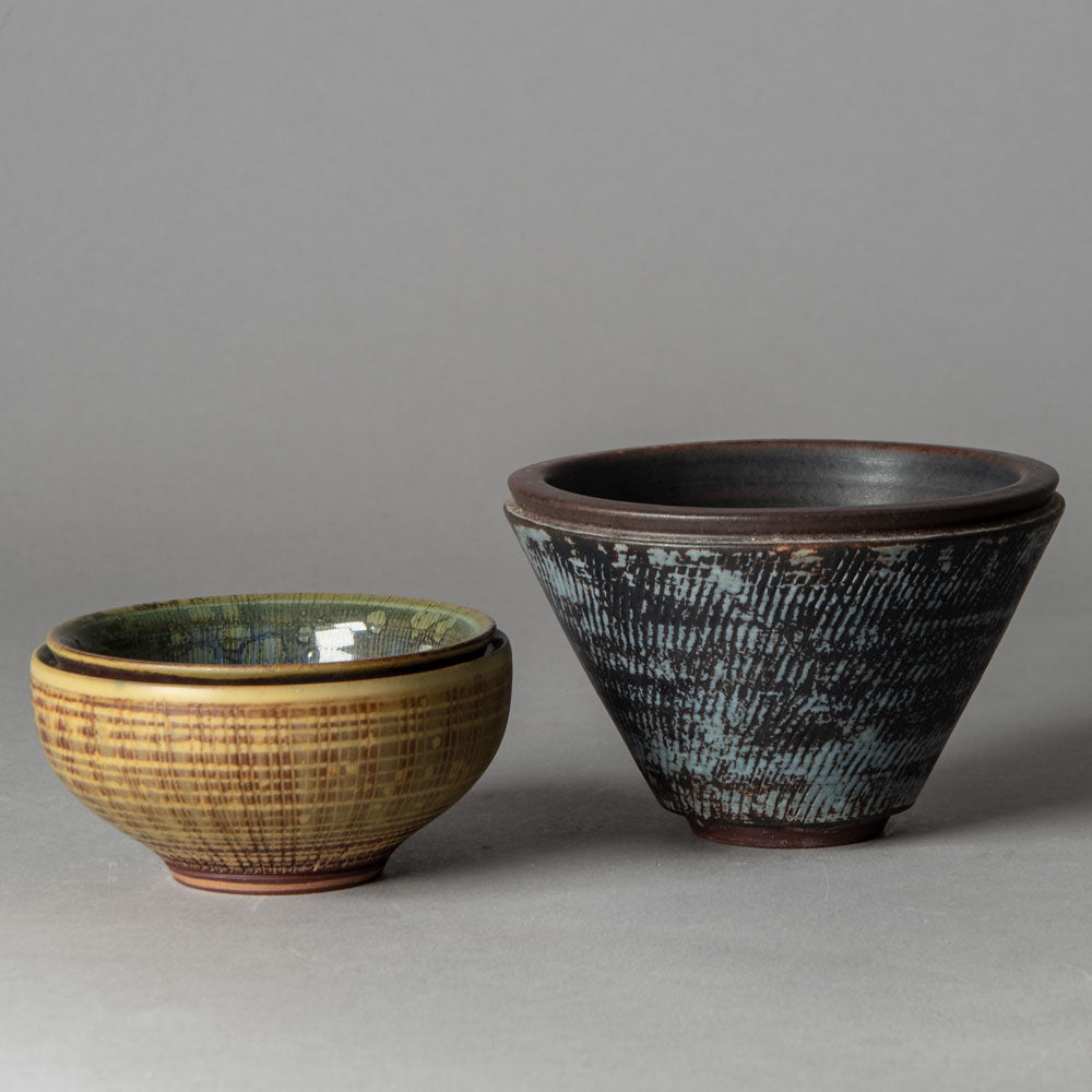 Two Farsta bowls by Wilhelm Kage for Gustavsberg, Sweden