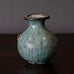 Svend Hammershoj for Herman A. Kähler Keramik small vase with green and black glaze A2185