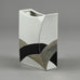 Jan van der Vaart for Rosenthal, Germany  Porcelain vase with glossy white, black and silver glaze