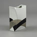 Jan van der Vaart for Rosenthal, Germany  Porcelain vase with glossy white, black and silver glaze