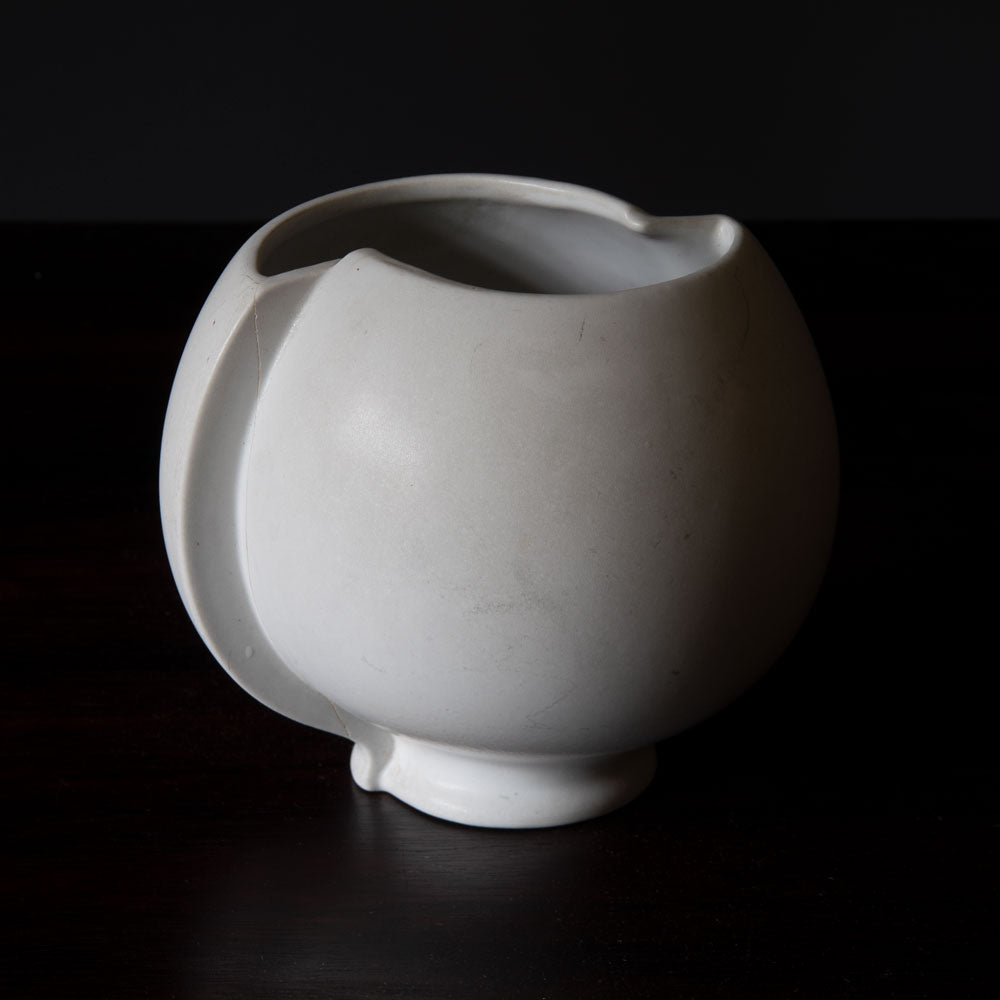 Wilhelm Kåge for Gustavsberg "Surrea" surrealist split vase with white glaze H1178