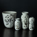 Four "Grazia" stoneware vases by Stig Lindberg for Gustavsberg