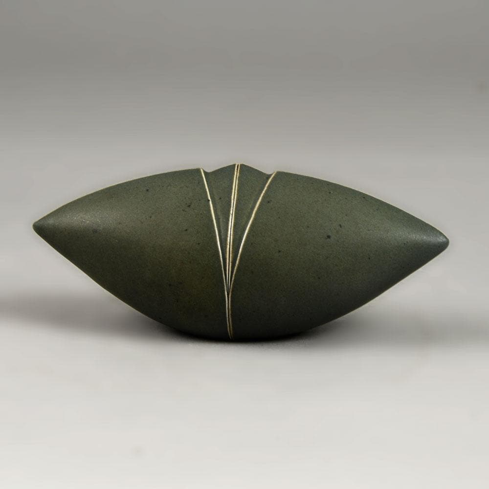 Antje Wiewinner, Germany, unique stoneware sculptural form with gray ...