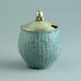 Arne Bang, Denmark, marmalade jar with blue glaze and silver lid C5489 - Freeforms