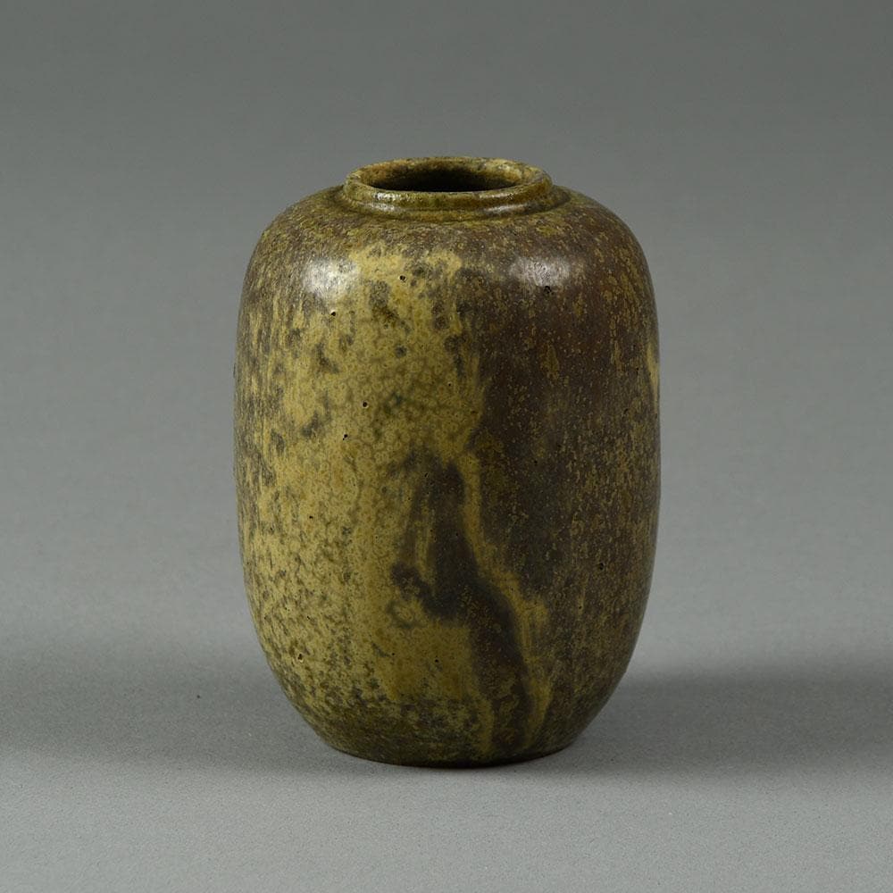 Arne Bang, Denmark, small vase with brown glaze