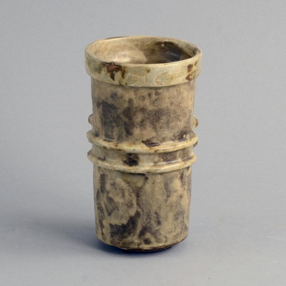 Brown stoneware vase by Bode Willumsen