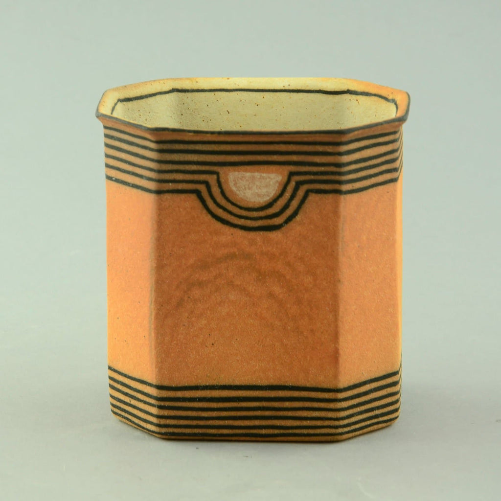 Beate Andersen, vase with peach matte glaze D6159 - Freeforms