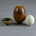 Berndt Friberg for Gustavsberg, egg-shaped vase with brown haresfur glaze E7331 - Freeforms