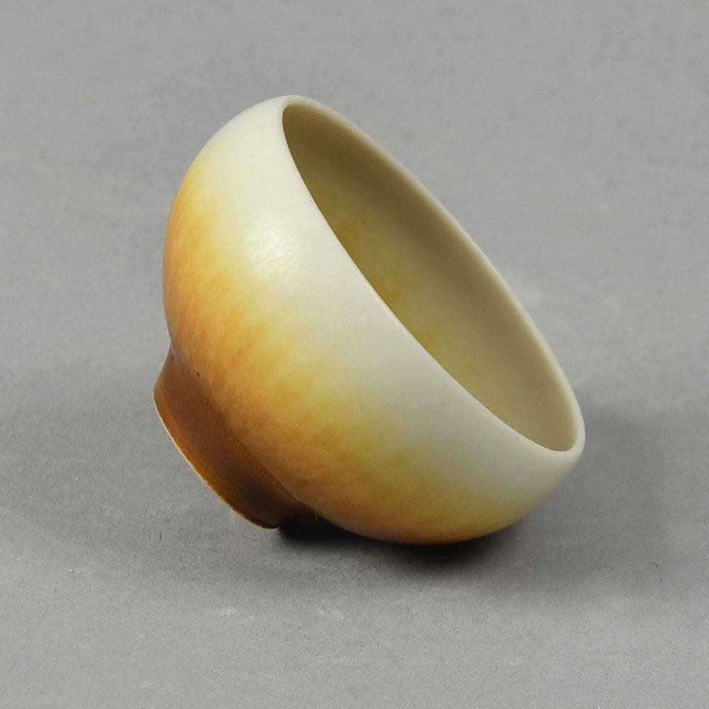Berndt Friberg for Gustavsberg miniature bowl with brown haresfur glaze F8259 - Freeforms
