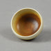 Berndt Friberg for Gustavsberg miniature bowl with brown haresfur glaze F8259 - Freeforms