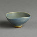 Berndt Friberg for Gustavsberg miniature bowl with pale blue gray haresfur glaze F8115 - Freeforms