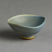 Berndt Friberg for Gustavsberg miniature bowl with pale blue gray haresfur glaze F8115 - Freeforms