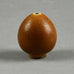 Berndt Friberg for Gustavsberg miniature egg shaped vase with brown haresfur glaze F8215 - Freeforms
