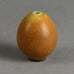 Berndt Friberg for Gustavsberg miniature egg vase with pale brown haresfur glaze F8112 - Freeforms