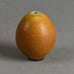 Berndt Friberg for Gustavsberg miniature egg vase with pale brown haresfur glaze F8112 - Freeforms