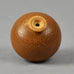 Berndt Friberg for Gustavsberg miniature vase with brown haresfur glaze F8155 - Freeforms