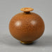 Berndt Friberg for Gustavsberg miniature vase with brown haresfur glaze F8155 - Freeforms