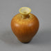 Berndt Friberg for Gustavsberg miniature vase with brown haresfur glaze G9157 - Freeforms