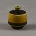 Berndt Friberg for Gustavsberg, miniature vase with yellow ochre glaze D6361 - Freeforms